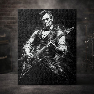 Präsident Abraham Lincoln spielt Gitarre Puzzle