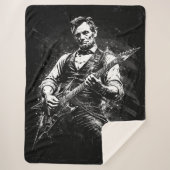 Präsident Abraham Lincoln spielt Gitarre Sherpadecke (Vorderseite)