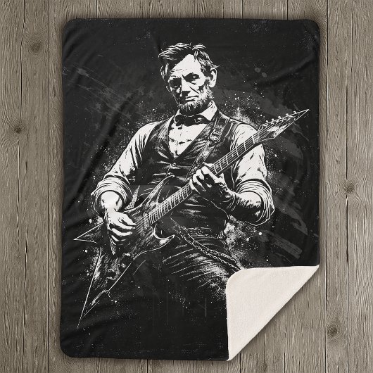 Präsident Abraham Lincoln spielt Gitarre Sherpadecke