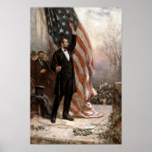 Präsident Abraham Lincoln spricht Poster (Vorne)
