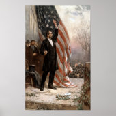 Präsident Abraham Lincoln spricht Poster (Vorne)