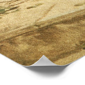 Präsident Abraham Lincoln unter amerikanischer Fla Poster (Ecke)