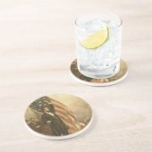 Präsident Abraham Lincoln unter der amerikanischen Sandstein Untersetzer (Seite)