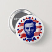 Präsident Abraham Lincoln US Flagge Button (Vorne & Hinten)