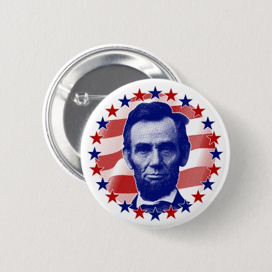 Präsident Abraham Lincoln US Flagge Button (Vorne & Hinten)
