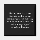 Präsident Abraham Lincoln Zitat Magnet (Vorne)