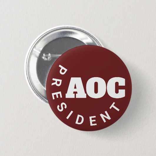 Präsident Alexandria-Ocassio-Cortez Button (Vorne & Hinten)