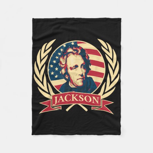 Präsident Andrew Jackson Amerikanischer Konservati Fleecedecke (Vorderseite)