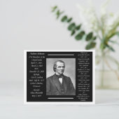 Präsident Andrew Johnson Postkarte (Stehend Vorderseite)