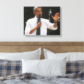Präsident Barack beantwortet Fragen zu Leinwanddruck (Insitu (Schlafzimmer))