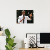 Präsident Barack beantwortet Fragen zu Poster (Heimbüro)