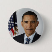 Präsident Barack Obama 1. Term Offiziell Portrait Button (Vorderseite)