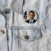Präsident Barack Obama 1. Term Offiziell Portrait Button (Beispiel)