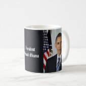 Präsident Barack Obama 1. Term Offiziell Portrait Kaffeetasse (VorderseiteRechts)