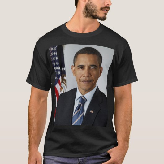 Präsident Barack Obama 1. Term Offiziell Portrait T-Shirt (Vorderseite)