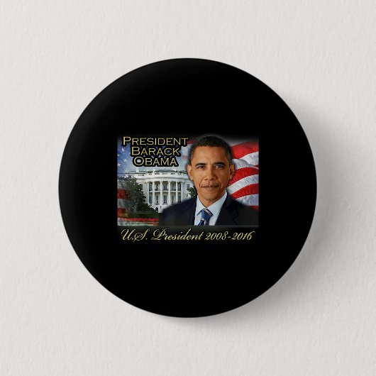 Präsident Barack Obama 2008-2016 US-Präsident Button (Vorderseite)