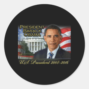 Präsident Barack Obama 2008-2016 US-Präsident Runder Aufkleber