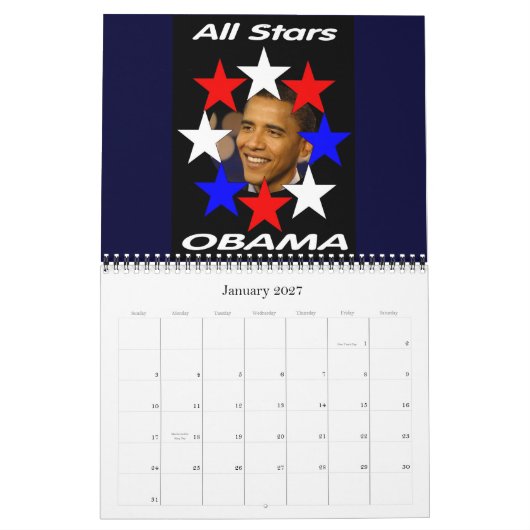 Präsident Barack Obama 2009 Gedenken Kalender (Jan 2027)