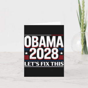 Präsident Barack Obama 2028 Rtrait Patriotischer D Karte