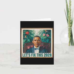 Präsident Barack Obama 2028 Rtrait Patriotischer D Karte