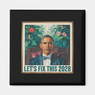 Präsident Barack Obama 2028 Rtrait Patriotischer D Magnet