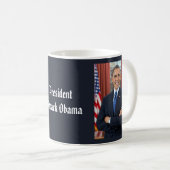 Präsident Barack Obama 2. Amtszeit Offizielles Por Kaffeetasse (VorderseiteRechts)