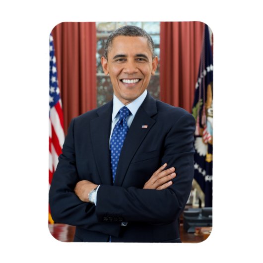 Präsident Barack Obama 2. Amtszeit Offizielles Por Magnet (Vertikal)