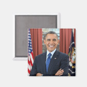 Präsident Barack Obama 2. Amtszeit Offizielles Por Magnet (Vorderseite/Rückseite)
