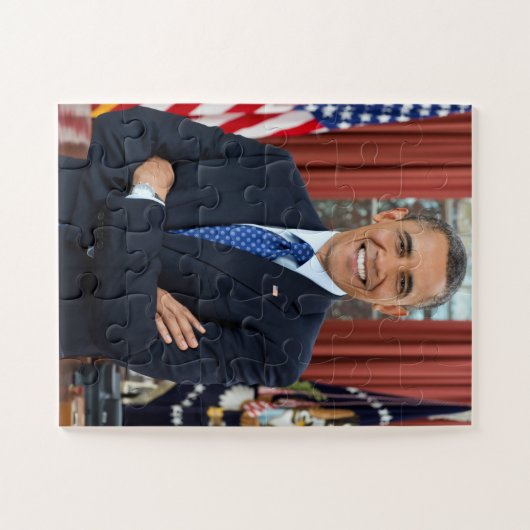 Präsident Barack Obama 2. Term Portrait 11 x 14 Puzzle (Horizontal)