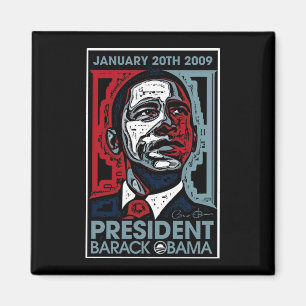 Präsident Barack Obama am 20. Januar 2009 Magnet
