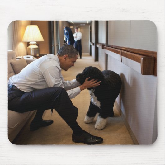 Präsident Barack Obama & Bo Mousepad (Vorne)