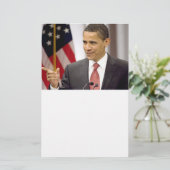 Präsident Barack Obama Briefpapier (Stehend Vorderseite)