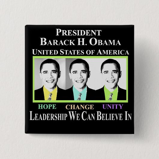 PRÄSIDENT BARACK OBAMA BUTTON (Vorderseite)