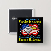 PRÄSIDENT BARACK OBAMA BUTTON (Vorne & Hinten)