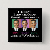 PRÄSIDENT BARACK OBAMA BUTTON (Vorderseite)
