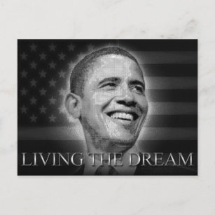 Präsident Barack Obama - Der Traum leben Postkarte