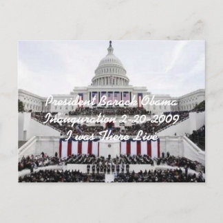 Präsident Barack Obama Einweihung 2009 Postkarte