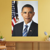 Präsident Barack Obama erstes offizielles Portrait Leinwanddruck (Insitu (Wohnzimmer))
