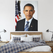 Präsident Barack Obama erstes offizielles Portrait Leinwanddruck (Insitu (Schlafzimmer))