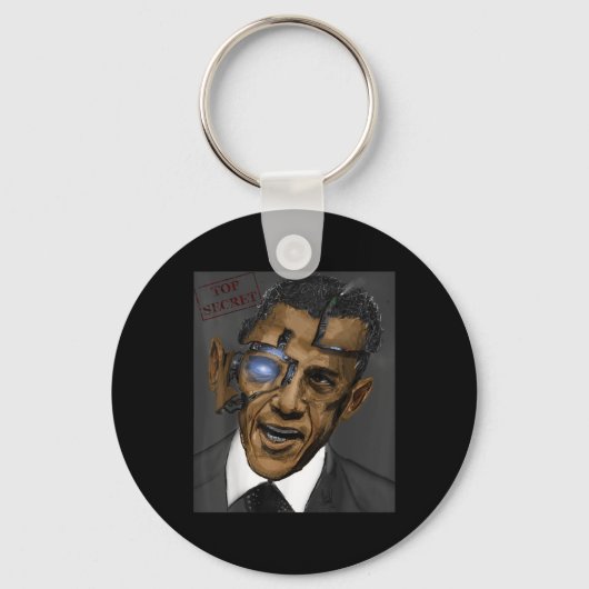 Präsident Barack Obama Evil Cool Robot Schlüsselanhänger (Vorderseite)