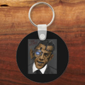 Präsident Barack Obama Evil Cool Robot Schlüsselanhänger (Vorderseite)