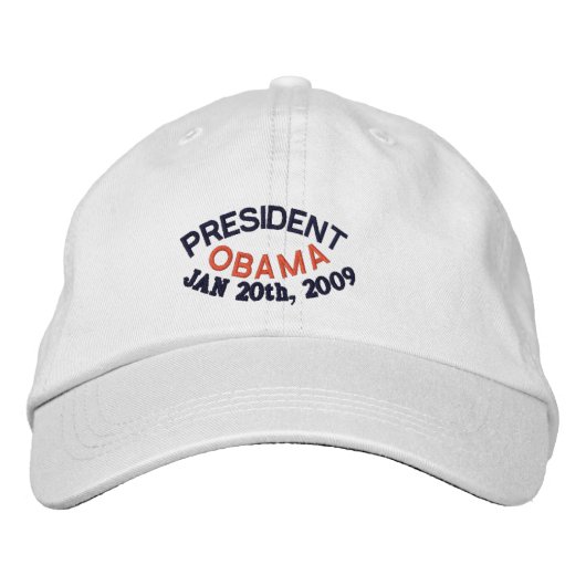 PRÄSIDENT BARACK OBAMA INAUGURATION BESTICKTE BASEBALLKAPPE (Vorderseite)