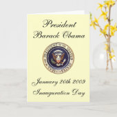 Präsident Barack Obama Karte (Gelbe Blume)