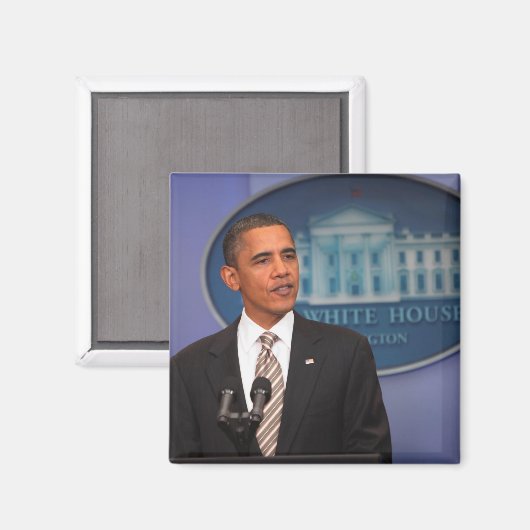 Präsident Barack Obama kündigt an Magnet (Vorderseite/Rückseite)