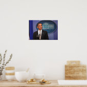Präsident Barack Obama kündigt an Poster (Küche)