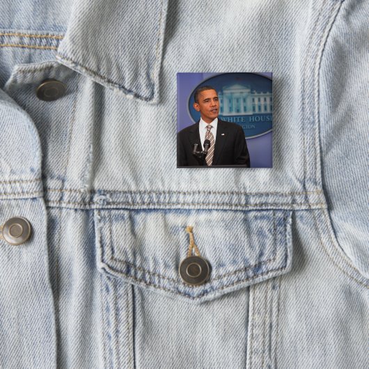 Präsident Barack Obama macht eine Mitteilung Button (Beispiel)