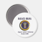 PRÄSIDENT BARACK OBAMA MAGNET (Vorderseite/Rückseite)