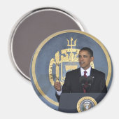 Präsident Barack Obama Magnet (Vorderseite/Rückseite)