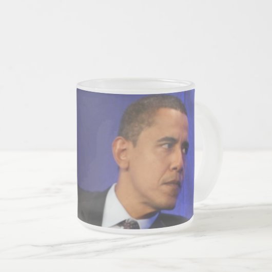 Präsident Barack Obama Mattglastasse (VorderseiteRechts)