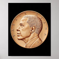 Präsident Barack Obama Medaille Coin Shirt-Black H